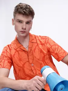 Kook N Keech Floral Printed Pure Cotton Casual Shirt