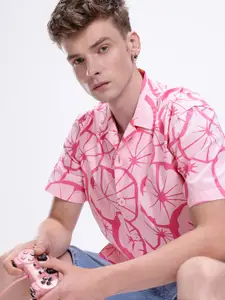 Kook N Keech Floral Printed Pure Cotton Casual Shirt
