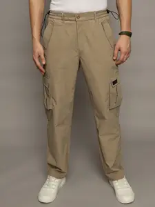 The Roadster Lifestyle Co Loose-Fit Mid-Rise Cargo Trousers