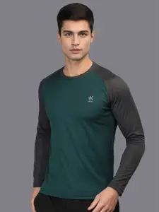 HRX by Hrithik Roshan Men Colourblocked Round Neck Rapid-Dry Sports T-shirt