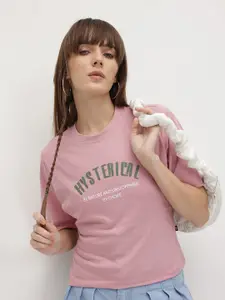 The Roadster Life Co. Printed Drop-Shoulder Sleeves Relaxed T-shirt