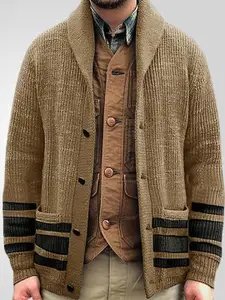 Mast & Harbour Men Striped Cardigan
