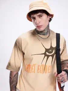 Kook N Keech Printed Drop-Shoulder Sleeves Oversized T-shirt