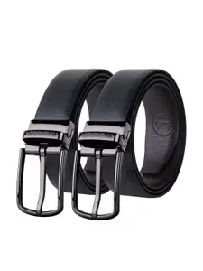 Hayes London Men Reversible Leather Belts Men Combo Pack of 2 PU Formal Regal