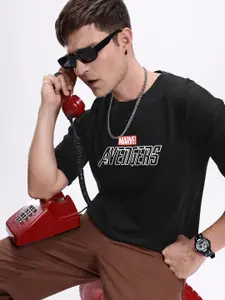 Kook N Keech Men Avengers Printed Drop-Shoulder Sleeves Oversized Pure Cotton T-shirt