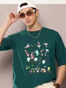 Kook N Keech Oversized Fit Looney Tunes Graphic Printed Pure Cotton T-shirt