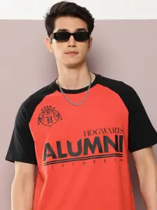 Kook N Keech Harry Potter Oversized Fit Typography Printed Pure Cotton T-shirt