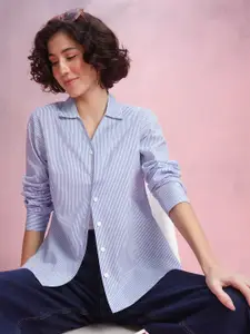 DressBerry Standard Striped Pure Cotton Casual Shirt