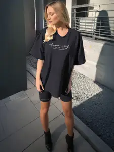 StyleCast Printed T-Shirt With Shorts Co-Ords