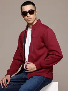 The Roadster Lifestyle Co. Mock Collar Sweatshirt with Zip Detail