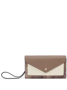 MIRAGGIO Gemma Taupe Wallet With Detachable Wrist Strap