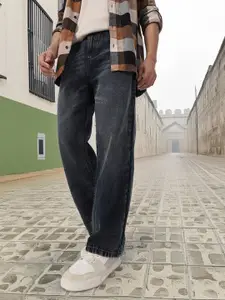 Urbano Fashion Men Loose Relaxed Fit Heavy Fade Jeans