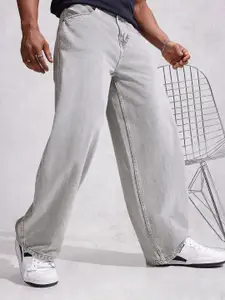 WROGN Men Pure Cotton Balloon Fit Mid-Rise Jeans