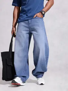 WROGN Men Pure Cotton Balloon Fit Heavy Fade Jeans