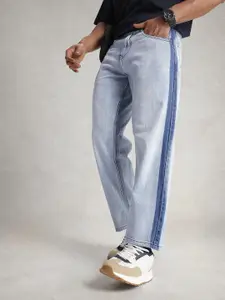 WROGN Men Pure Cotton Loose Fit Heavy Fade Jeans