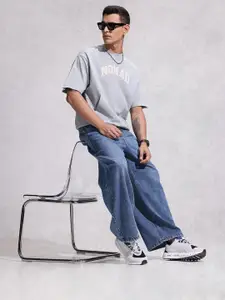 WROGN Men Baggy Light Fade Pure Cotton Jeans