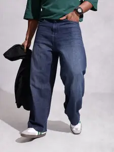 WROGN Men Pure Cotton Baggy Fit Light Fade Jeans