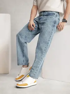 WROGN Men Pure Cotton Loose Fit Heavy Fade Jeans