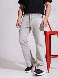 WROGN Men Bootcut Fit Low Distress Stretchable Jeans