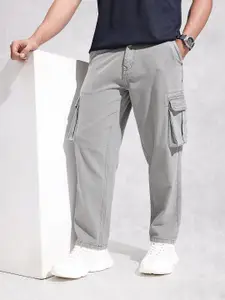 WROGN Men Pure Cotton Loose Fit Cargo Jeans