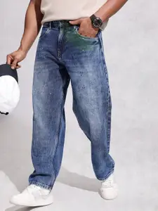 WROGN Men Loose Fit Light Fade Printed Pure Cotton Jeans