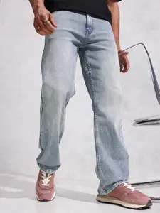 WROGN Men Bootcut Mid-Rise Heavy Fade Stretchable Jeans