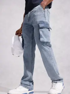 WROGN Men Anti Cargo Fit Light Fade Stretchable Jeans