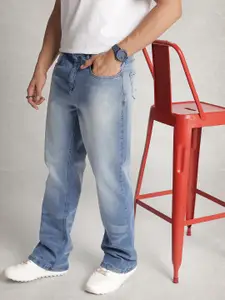 WROGN Men Bootcut Heavy Fade Stretchable Jeans