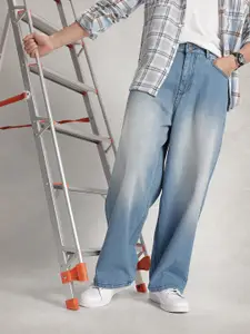 WROGN Men Baggy Fit Heavy Fade Pure Cotton Jeans