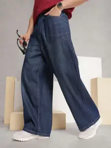 WROGN Men Pure Cotton Baggy Fit Light Fade Jeans