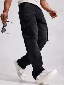 WROGN Men Cargo Anti Fit Light Fade Stretchable Jeans