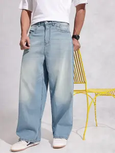 WROGN Men Baggy Light Fade Pure Cotton Jeans