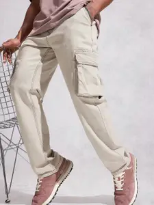 WROGN Men Cargo Anti Fit Light Fade Stretchable Jeans