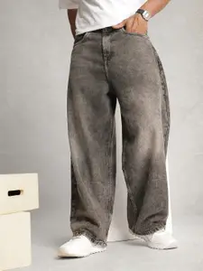 WROGN Men Baggy Fit Heavy Fade Pure Cotton Jeans