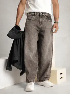 WROGN Men Balloon Fit Heavy Fade Pure Cotton Jeans