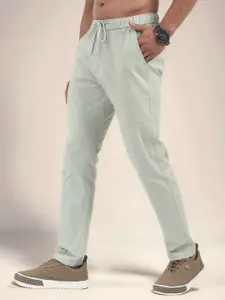 NEVER NEUD Men Relaxed Linen Traveller Trousers