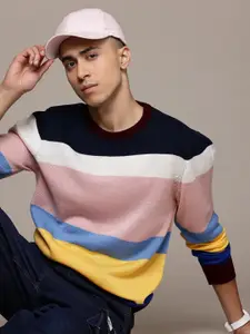 Roadster Men Striped Pullover