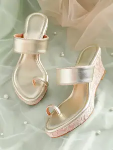 House of Pataudi Ethnic Wedge Heels