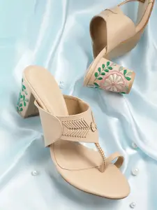 House of Pataudi Ethnic Motif Design Block Heels