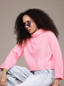 The Roadster Lifestyle Co. Turtle Neck Crop Pullover