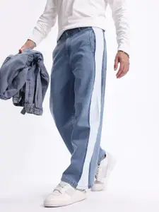 Kook N Keech Men Mid-Rise Pure Cotton Relaxed Fit Jeans with Side Stripes