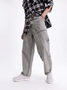 Kook N Keech Men Mid-Rise Pure Cotton Relaxed Fit Light Fade Streetwear Jeans