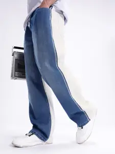 Kook N Keech Men Baggy Fit Dual Tone Pure Cotton Jeans
