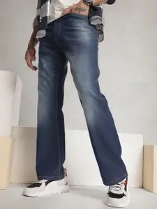 WROGN Men Bootcut Heavy Fade Stretchable Jeans