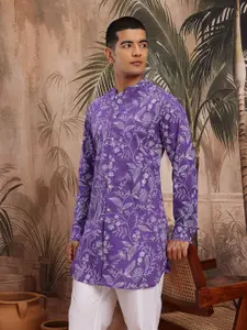 Sangria Floral Print Pure Cotton Kurta