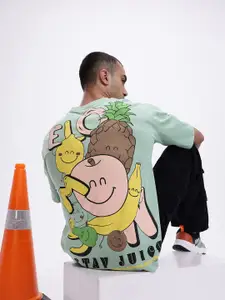 Kook N Keech Printed Drop-Shoulder Sleeves Oversized Cotton T-shirt