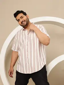 Sztori Plus Size Striped Casual Shirt