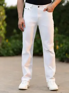 The Pant Project Men Frost White Relaxed Fit Stretchable Cotton Jeans