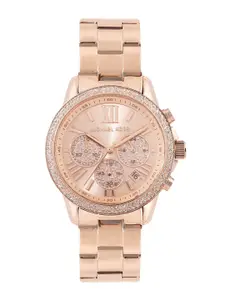 Michael Kors Women Outlet Brynn Embellished Analogue Chronograph Watch MK7200