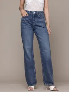 MANGO Women Pure Cotton Straight Fit Jeans